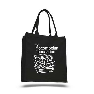 100% Cotton Shopping Tote Bag w/ Web Material Handles