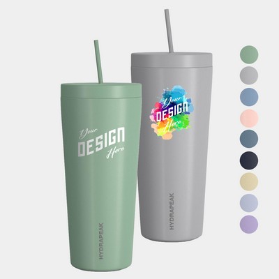 25 oz Hydrapeak® Stainless Steel Insulated Traveler Tumbler w/ Lid and Straw