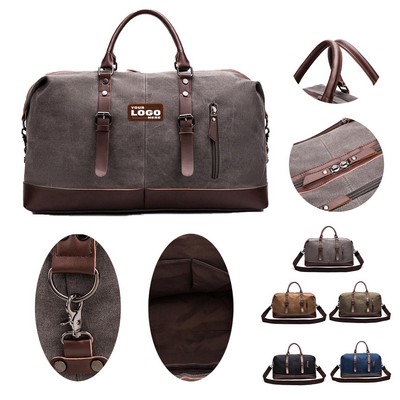 Canvas Leather Duffle Bag